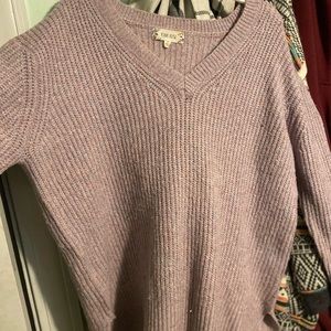 Pink Rose - Knitted Pink Sweater, in a size large - v-neck